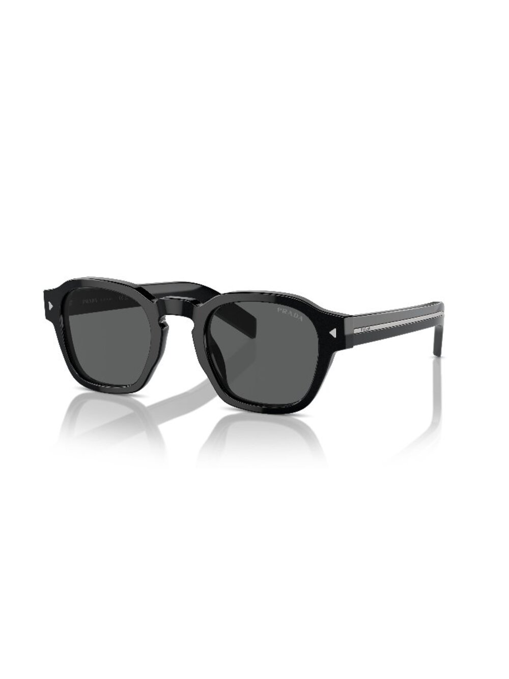 New Prada Men's Sunglasses Black Grey Lens Acetate Frame PR A16S 16K731 49